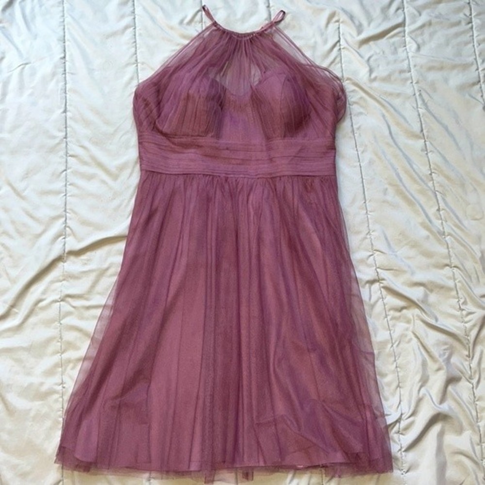 BILL LEVKOFF Wisteria Chiffon Net Cocktail Dress Gown RN#82955